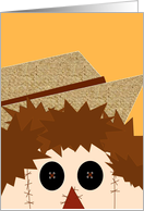 Sweet Faced Scarecrow - Blank card