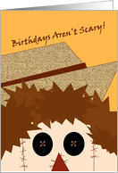 Happy Novemeber Birthday, Sweet Faced Scarecrow card