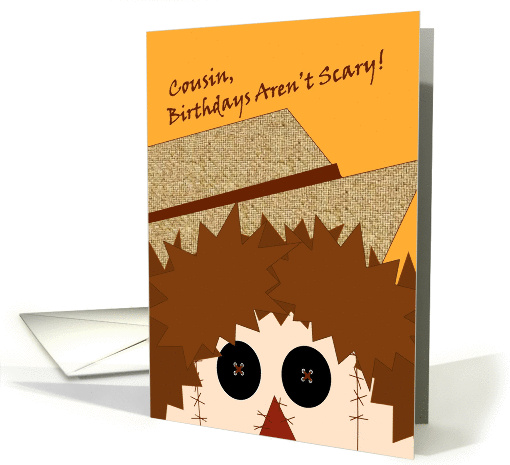 Scarecrow Shares with Your Cousin Birthdays Aren't Scary! card