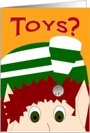 Toys? - Playful Sexy Elf - Adult card