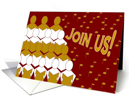 Join Us - Choir Singing card (977555)