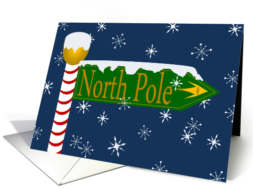 North Pole - You On Nice List Note from Santa- Christmas card (979185)