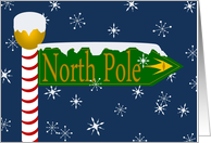 North Pole - You On Nice List Note from Santa- Christmas card