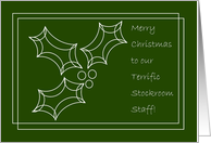 Stockroom Staff - Simple Merry Christmas & Happy New Year card
