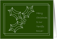 Terrific Driver - Simple Merry Christmas & Happy New Year card
