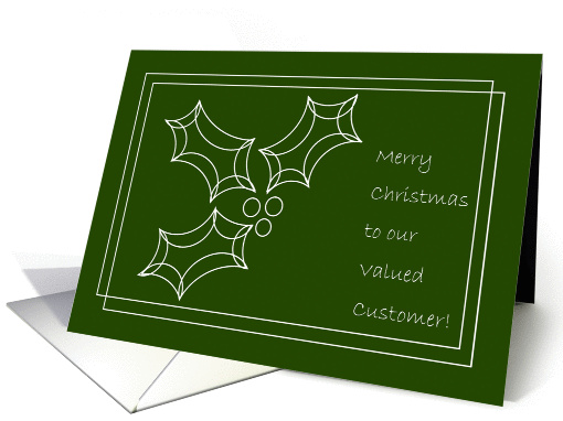 Valued Customer - Simple Merry Christmas & Happy New Year card