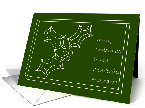 Wonderful Assistant - Simple Merry Christmas & Happy New Year card