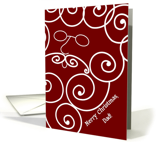 Dad - Merry Christmas - Santa with Swirly Beard card (980197)