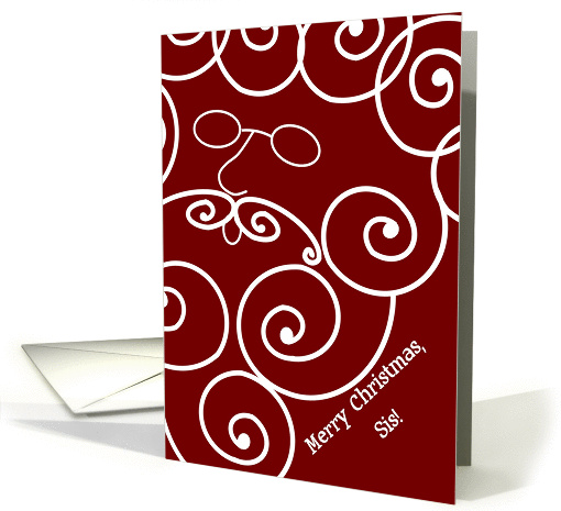 Sis - Merry Christmas - Santa with Swirly Beard card (980211)