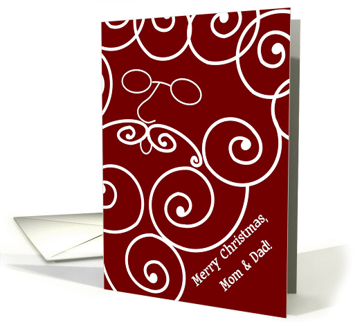 Mom & Dad - Merry Christmas - Santa with Swirly Beard card (980229)