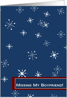 Snow Falling Makes My Mind Wander to You - Missing Military Boyfriend card