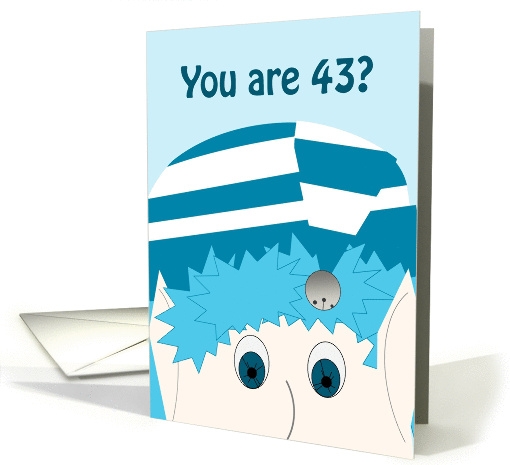 Happy 43RD Birthday - Frozen in Disbelief Jack Frost card (998111)