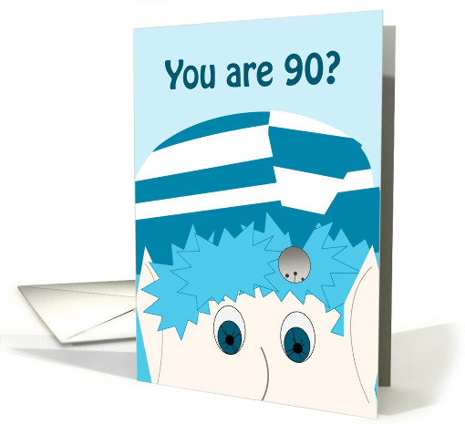 Happy 90TH Birthday - Frozen in Disbelief Jack Frost card (998347)