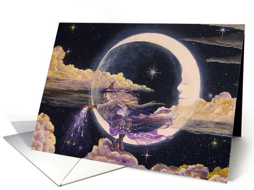 Folk Art Solstice Eve Yule Blessings card (880260)