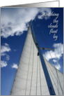 Sailboat & Blue Sky - Watching the clouds float by - Romance card