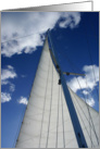 Happy 5th Anniversary for my wife - Sailboat & Blue sky - Watching the clouds float by card