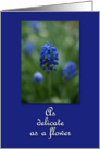 Happy Birthday Partner celebrating together- Grape Hyacinth card