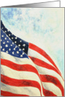 American Flag Watercolor Blank card