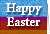 Happy Easter - Bright, Fun, Striped Contemporary Card
