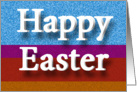 Happy Easter - Bright, Fun, Striped Contemporary Card