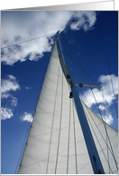 Happy 5th Anniversary for my wife - Sailboat & Blue sky - Watching the clouds float by card