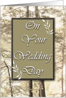 Harmonious Marriage Woodland Wedding Day card