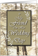 Friend Harmonious Marriage Wedding Congratulations card