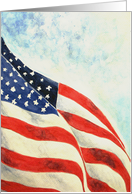 American Flag Watercolor Blank card