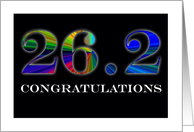 26.2 -Congratulations on beating your time! card