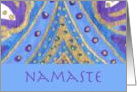 Namaste New Age Hello Artwork Blue Diamond Lotus card