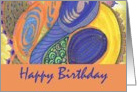 New Age Namaste Happy Birthday Artwork Planet Venus card