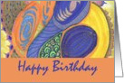 New Age Namaste Happy Birthday Artwork Planet Venus card