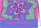 New Age Namaste Happy Birthday Artwork Pink Lotus card