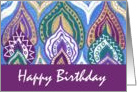 New Age Namaste Happy Birthday Artwork card