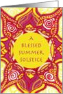 Blessed Summer Solstice Sun Wheel card