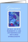 Gemini Gmeaux French Zodiac by Sri Devi card