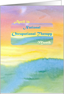 April is National Occupational Therapy Month Sunset card
