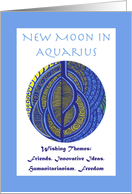 New Moon in Aquarius Wishing Themes card