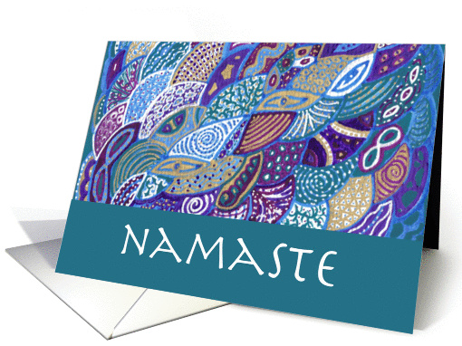 Namaste New Age Hello Artwork Ocean Life card (1077282)