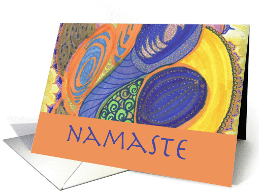 Namaste New Age Hello Artwork Planet Venus card (1077350)