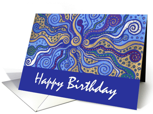 New Age Namaste Happy Birthday Artwork Celebration card (1077604)