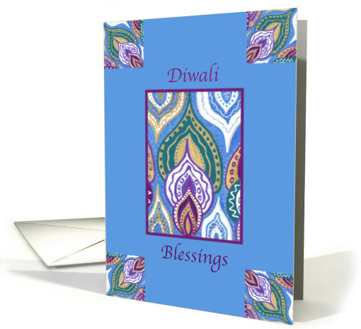 Diwali Blessings Hindu Festival Blue card (1109930)