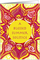 Blessed Summer Solstice Sun Wheel card