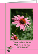 Aunt, Will You be My Bridesmaid Invitation card