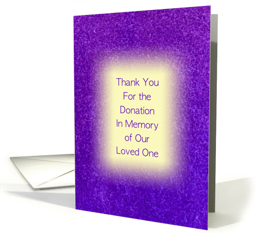 Thank you for donation in memory of our loved one card (1142452)