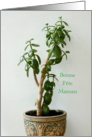 Bonne Fte Maman Jade Plant Photo card