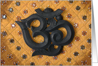 OM wooden carving...