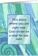 Encouragement Have Faith Hafiz Quote card