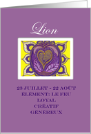 Leo Lion French Zodiac by Sri Devi card