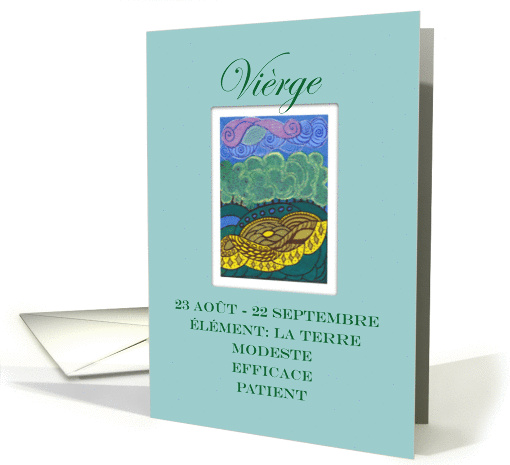 Virgo Virge French Zodiac by Sri Devi card (835137)